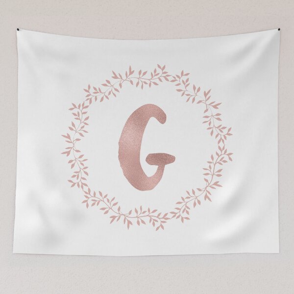 Item preview, Rose Gold Monogram G - Blush Pink Letter G designed and sold by MysticMagpie.