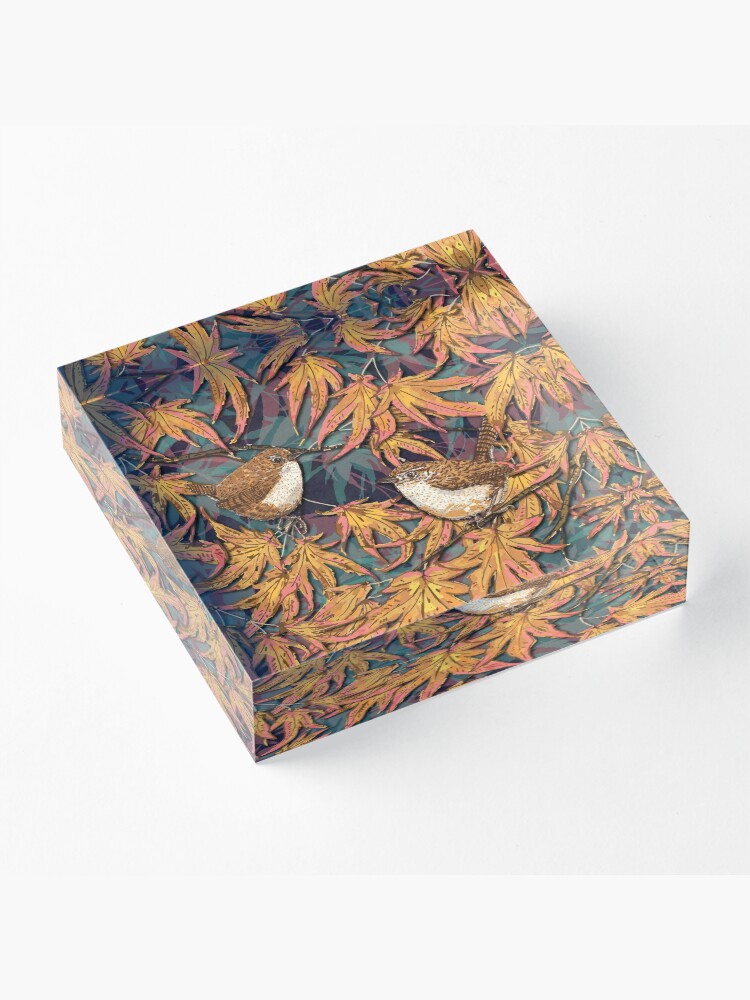 Alternate view of Garden Wrens Acrylic Block