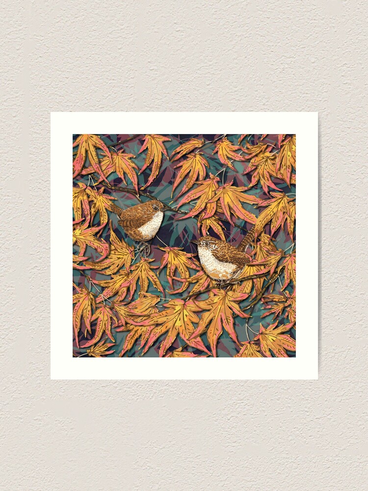 Alternate view of Garden Wrens Art Print