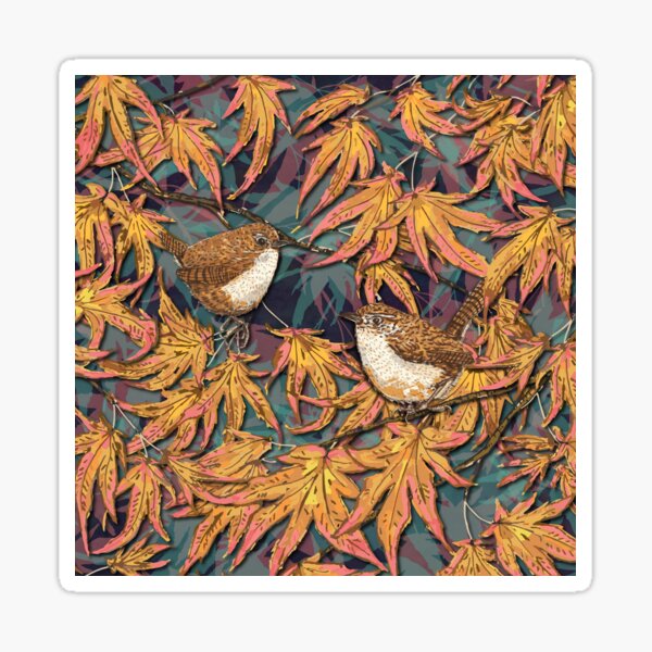 Garden Wrens Sticker