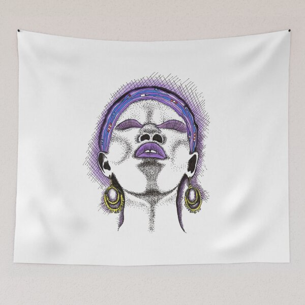 Item preview, African Mystical Women Art Beauty Purple Design designed and sold by HighArtDesigns.