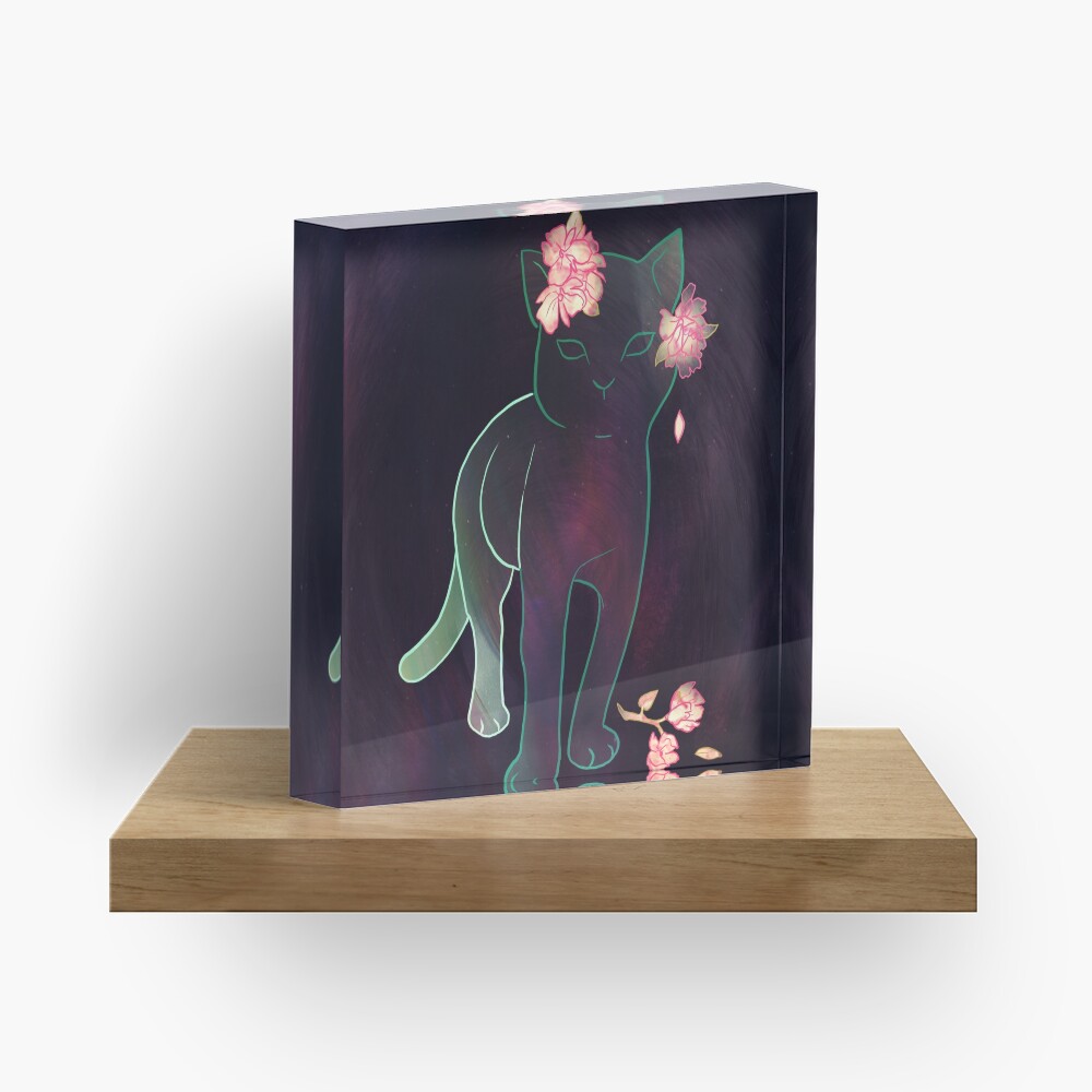 Ghost kitten Acrylic Block