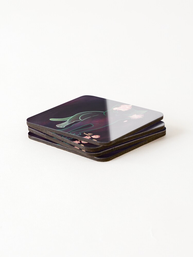 Alternate view of Ghost kitten Coasters (Set of 4)