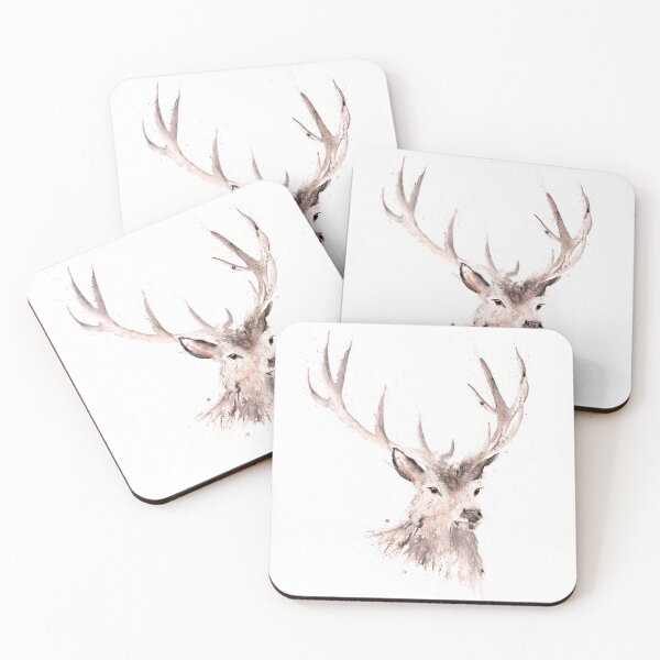 Item preview, Stag Painting Stag Watercolour Painting by Syman Kaye - Modern Stag Art designed and sold by Syman Kaye.