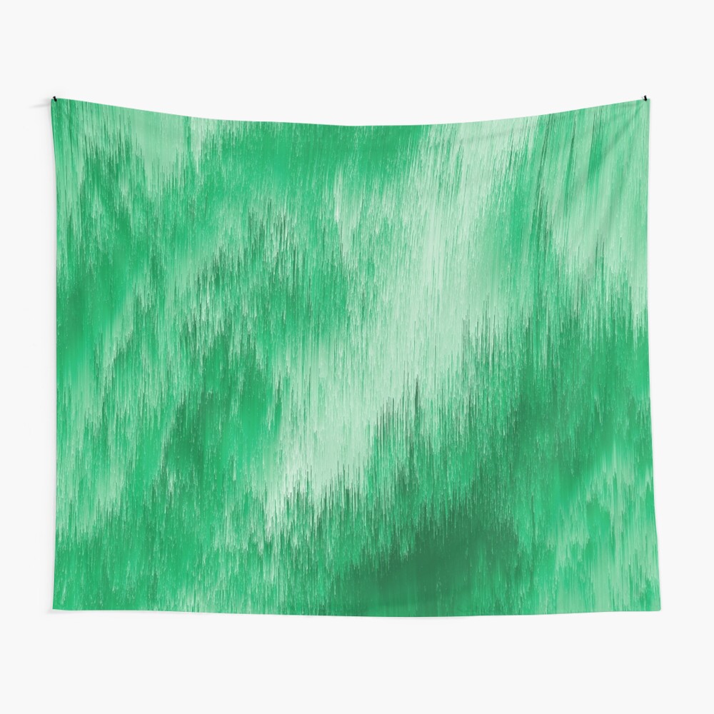Green Pixel Sort Abstract Design By Mixinmadness Tapestry By Mixinmadness Redbubble