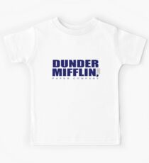 The Dunder Office Mifflin in Blue Kids T-Shirt