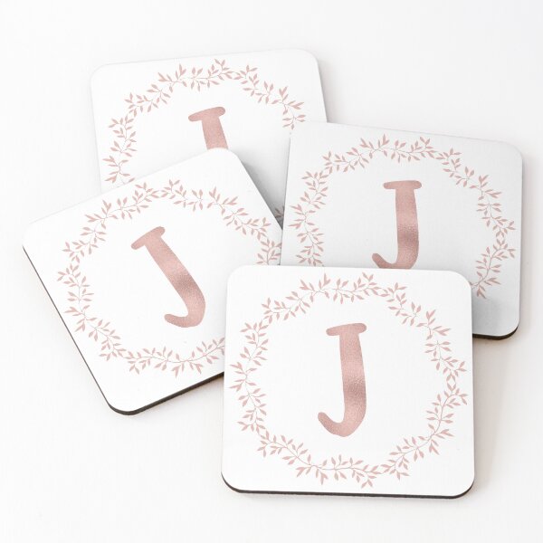 Item preview, Rose Gold Monogram J - Blush Pink Letter J designed and sold by MysticMagpie.