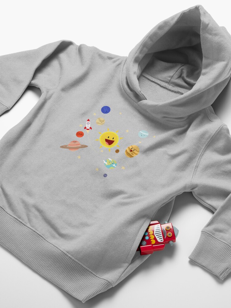 Alternate view of Planets of the Solar System Toddler Pullover Hoodie