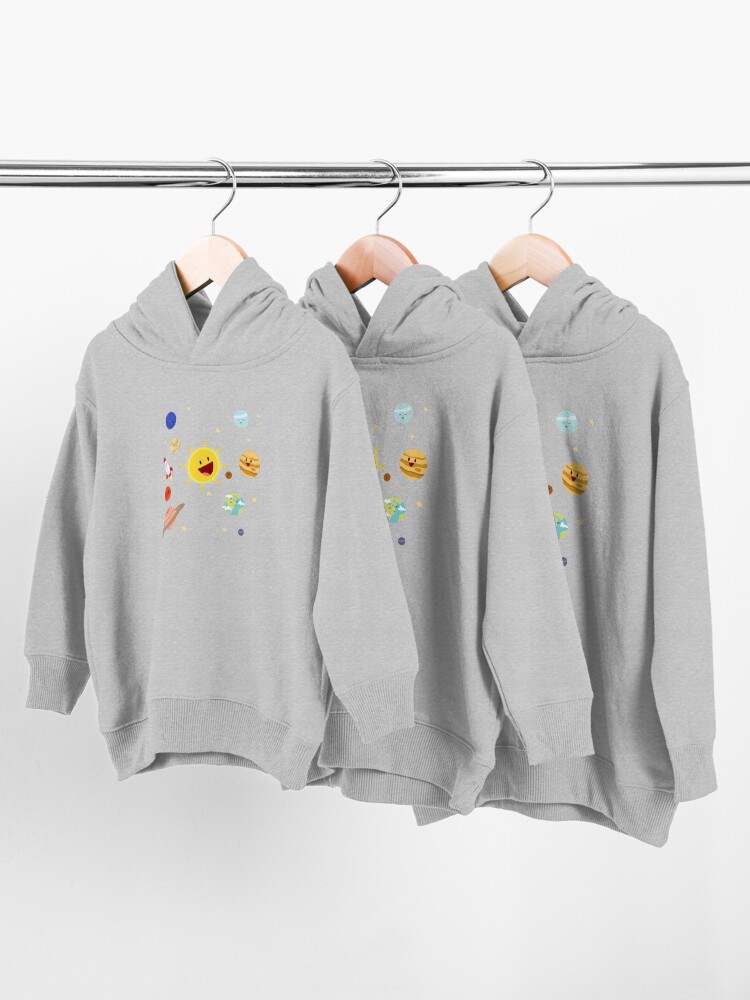 Alternate view of Planets of the Solar System Toddler Pullover Hoodie
