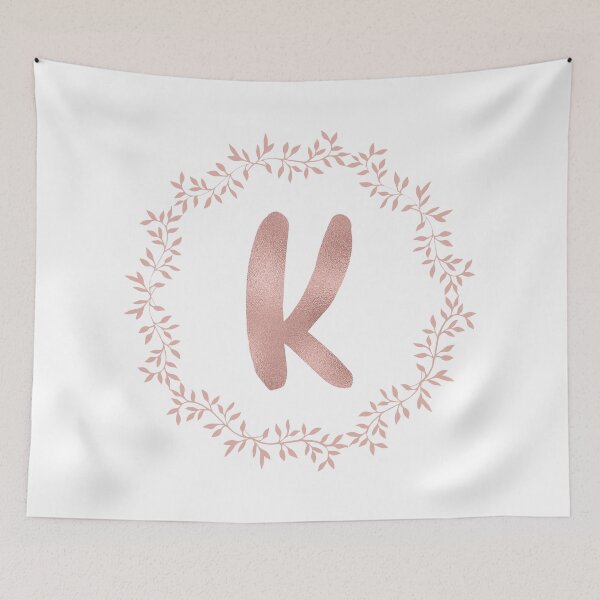 Item preview, Rose Gold Monogram K - Blush Pink Letter K designed and sold by MysticMagpie.