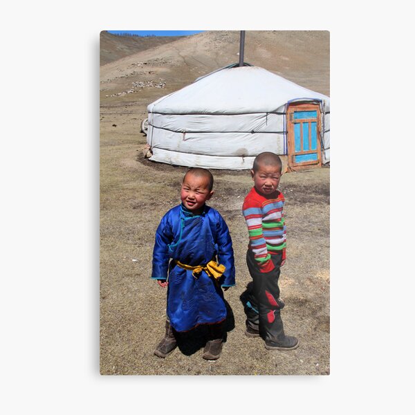 Mongolian children Metal Print