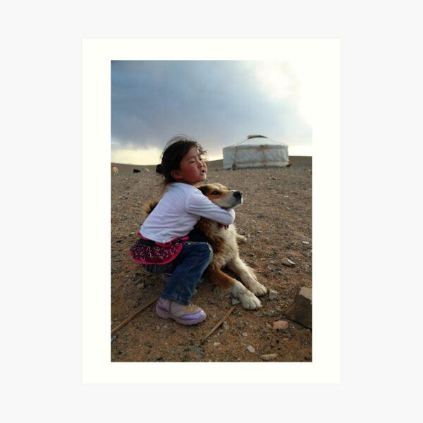 Mongolian girl Art Print