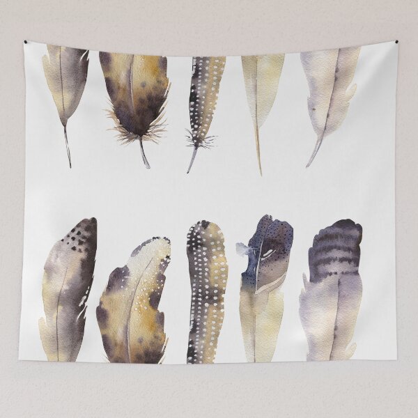 Item preview, Feather Painting Feather Watercolour Painting by Syman Kaye - Modern Feather Art designed and sold by Syman Kaye.