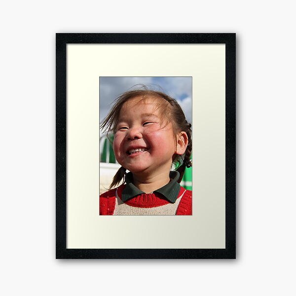 Mongolian girl Framed Art Print