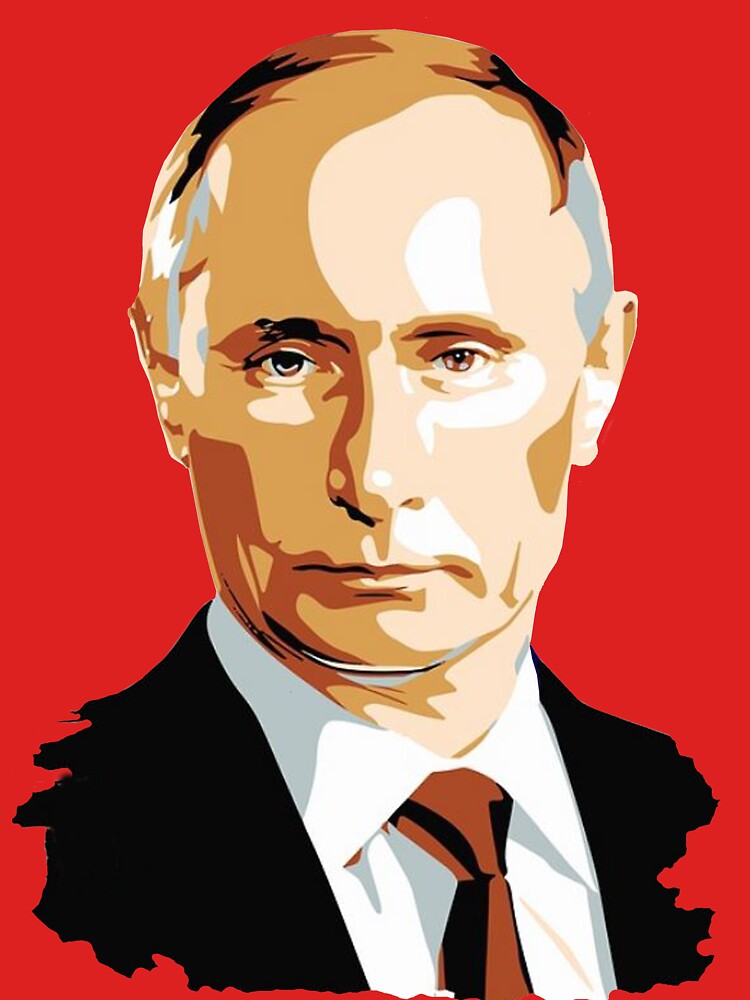 "PUTIN. ILLUSTRATION on RED." T-shirt by TOMSREDBUBBLE | Redbubble