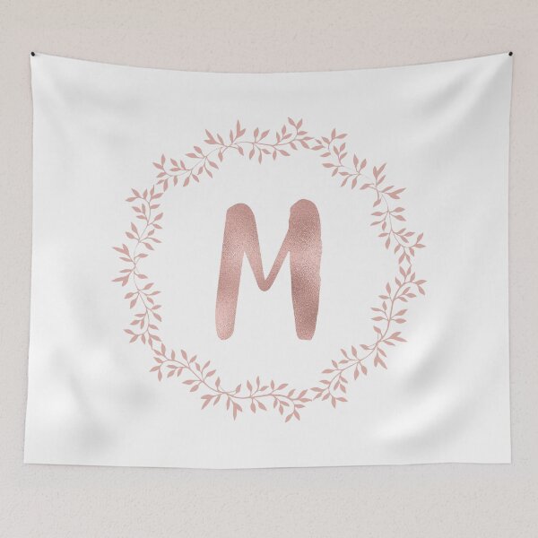 Item preview, Rose Gold Monogram M - Blush Pink Letter M designed and sold by MysticMagpie.