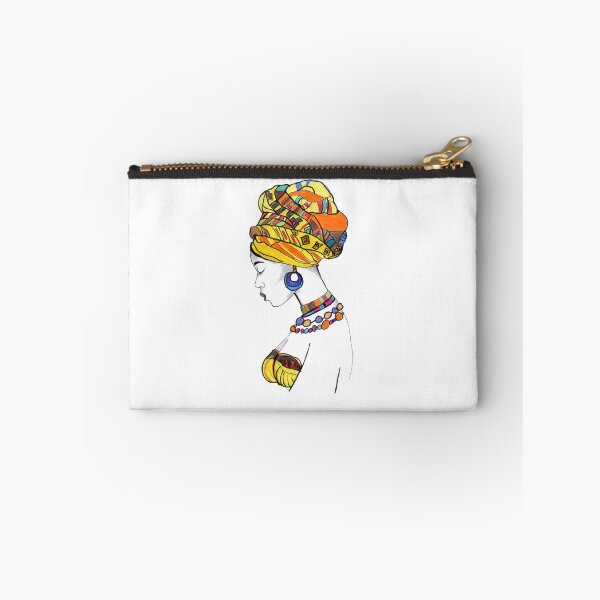 Item preview, Unique Yellow African Women Headband And Outfit Art Design designed and sold by HighArtDesigns.