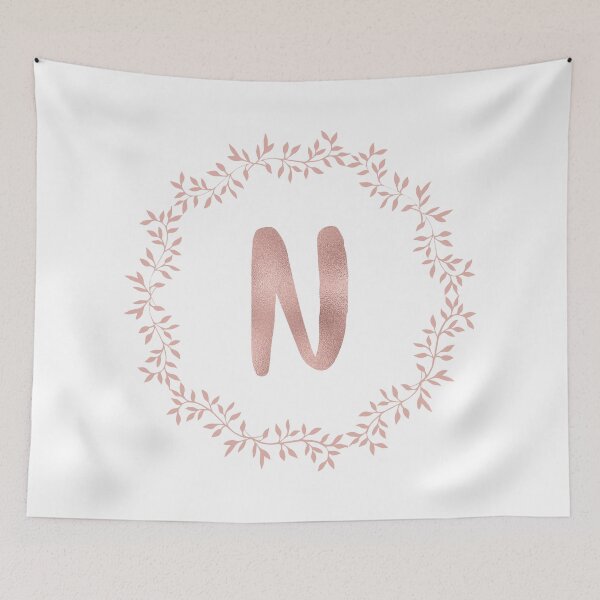 Item preview, Rose Gold Monogram N - Blush Pink Letter N designed and sold by MysticMagpie.