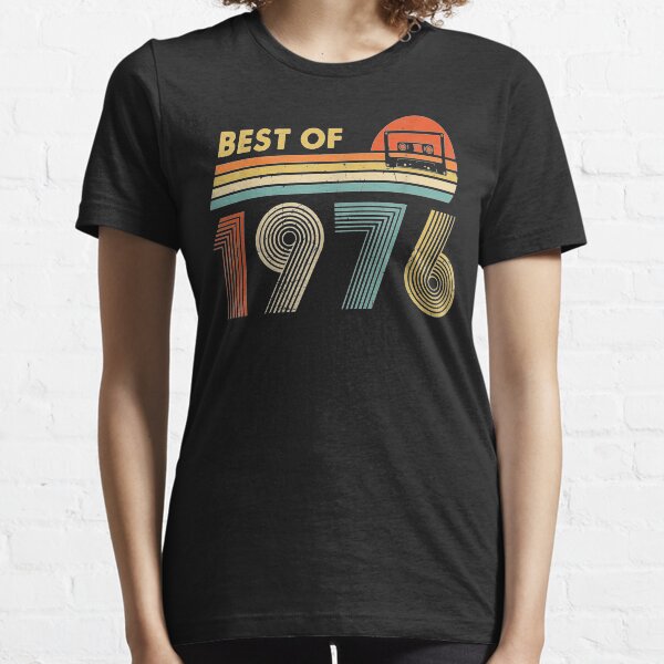 Vintage Best Of 1976 43rd birthday Gift Retro Cassette Tape Essential T-Shirt