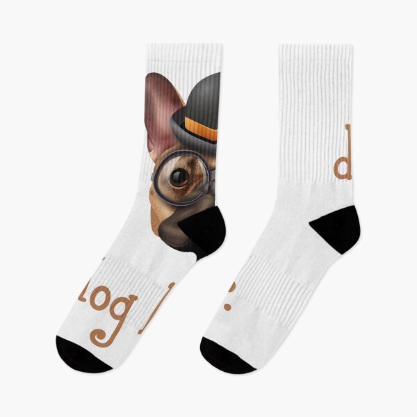 Item preview, Funny Nerdy Hipster Dog with Glasses and Hat for Dog Lovers designed and sold by g1v1.