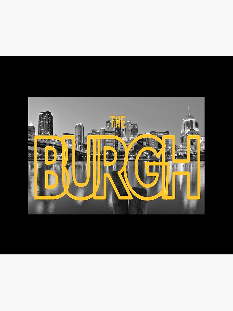 Pittsburgh Skyline Type BW by rbaaronmattie