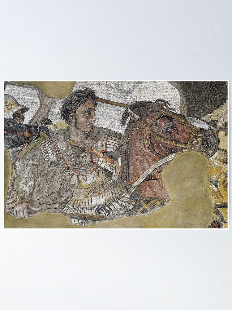 Alexander Mosaic Schlacht Von Issus Aus Dem Haus Des Fauns Pompeji Poster Von Tomsredbubble Redbubble