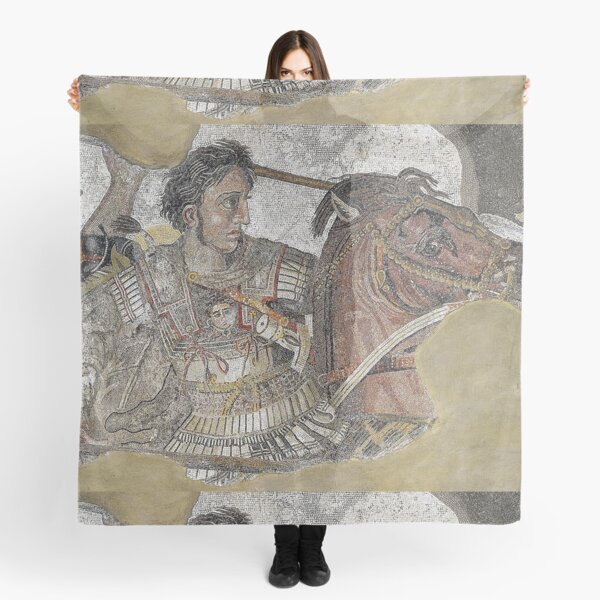 Alexander Mosaic. Battle of Issus from the House of the Faun. Pompeii. Scarf
