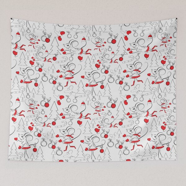 Item preview, Christmas Pattern with Mouse designed and sold by Bazarovaart.
