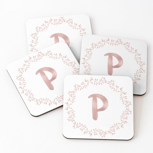 Item preview, Rose Gold Monogram P - Blush Pink Letter P designed and sold by MysticMagpie.
