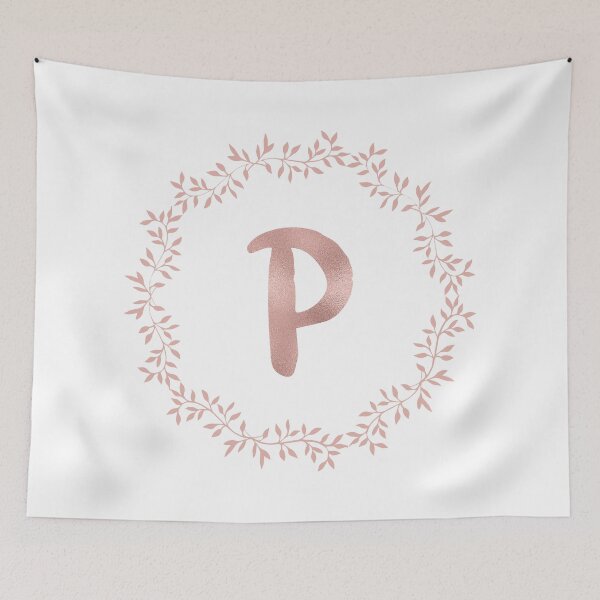Item preview, Rose Gold Monogram P - Blush Pink Letter P designed and sold by MysticMagpie.