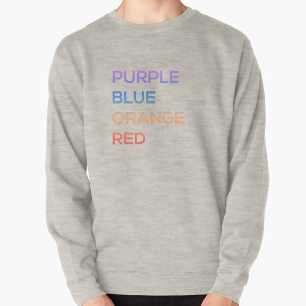 Purple, Blue, Orange, Red Pullover Sweatshirt