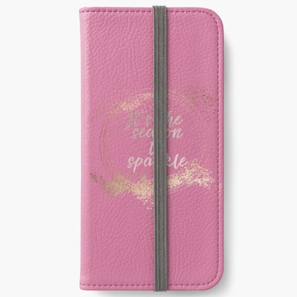 Pink Glam Christmas Decor iPhone Wallet