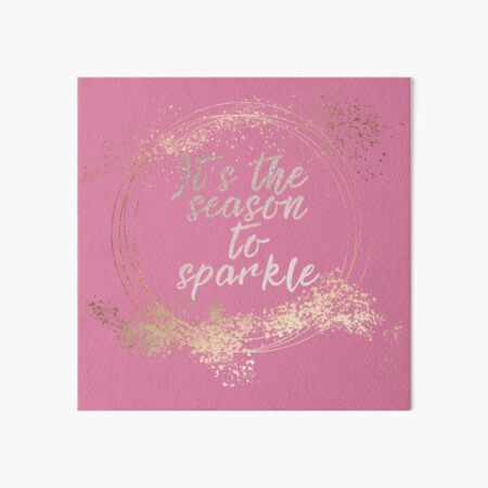 Pink Glam Christmas Decor Art Board Print