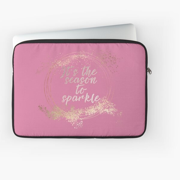 Pink Glam Christmas Decor Laptop Sleeve