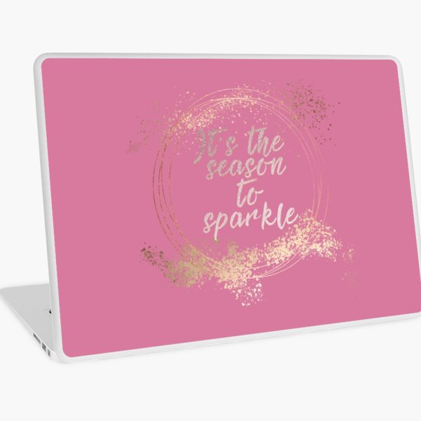 Pink Glam Christmas Decor Laptop Skin