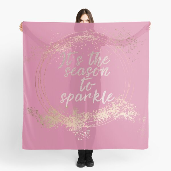 Pink Glam Christmas Decor Scarf