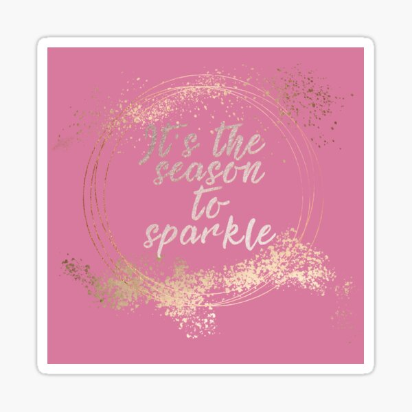 Pink Glam Christmas Decor Sticker