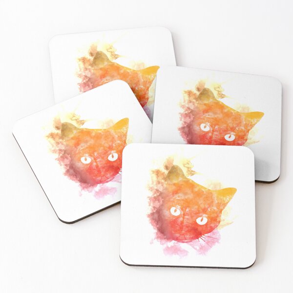 Item preview, Cat side Watercolor Lava designed and sold by sarnia.