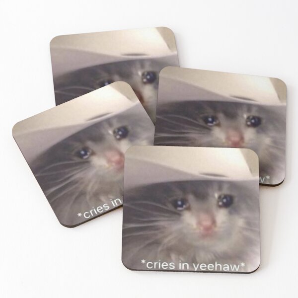 Item preview, "Cries in Yeehaw" Cat meme designed and sold by avid-arts.