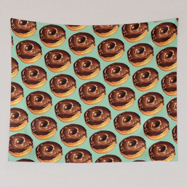 Item preview, Chocolate Donut Pattern - Teal designed and sold by Kelly  Gilleran.