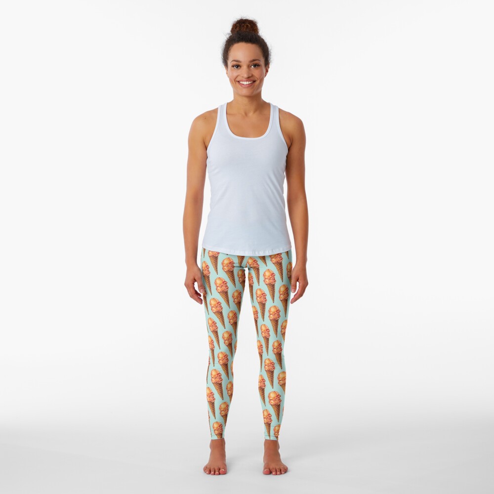 Strawberry Double Scoop Pattern Leggings