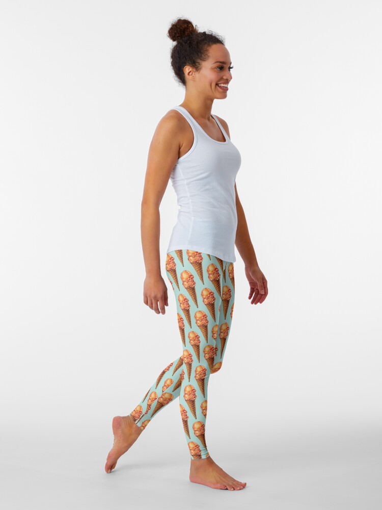 Alternate view of Strawberry Double Scoop Pattern Leggings