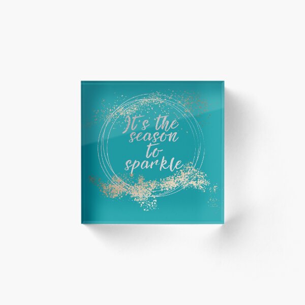 Beach House Christmas Holiday Decor Acrylic Block