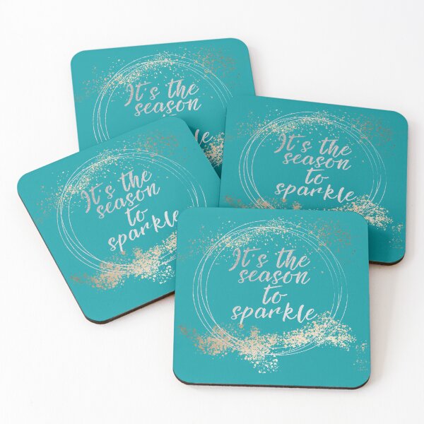 Beach House Christmas Holiday Decor Coasters (Set of 4)