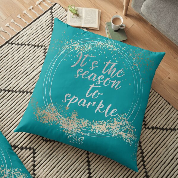 Beach House Christmas Holiday Decor Floor Pillow