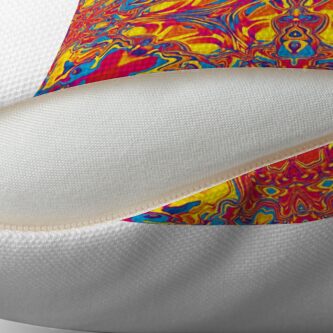 Alternate view of Liquefied Flow I - RYB Throw Pillow