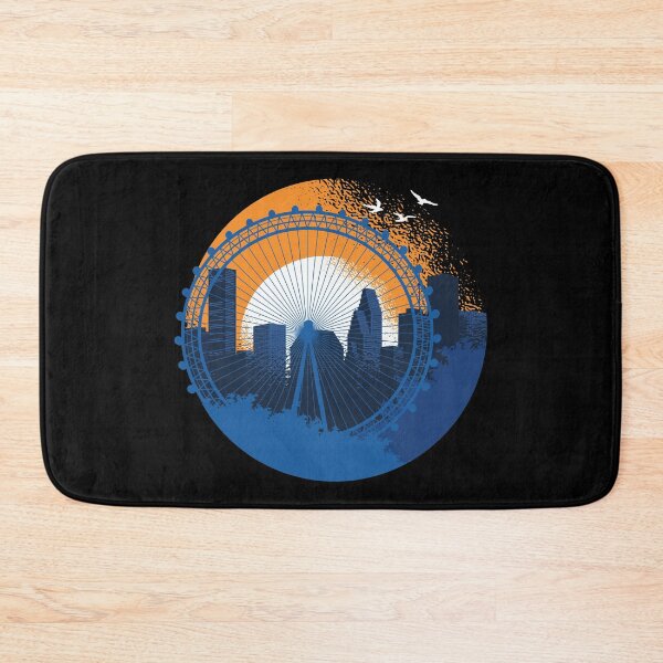 Item preview, Ferris wheel with skyline in the background. designed and sold by emphatic.