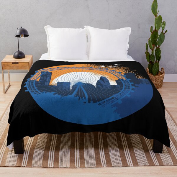 Item preview, Ferris wheel with skyline in the background. designed and sold by emphatic.