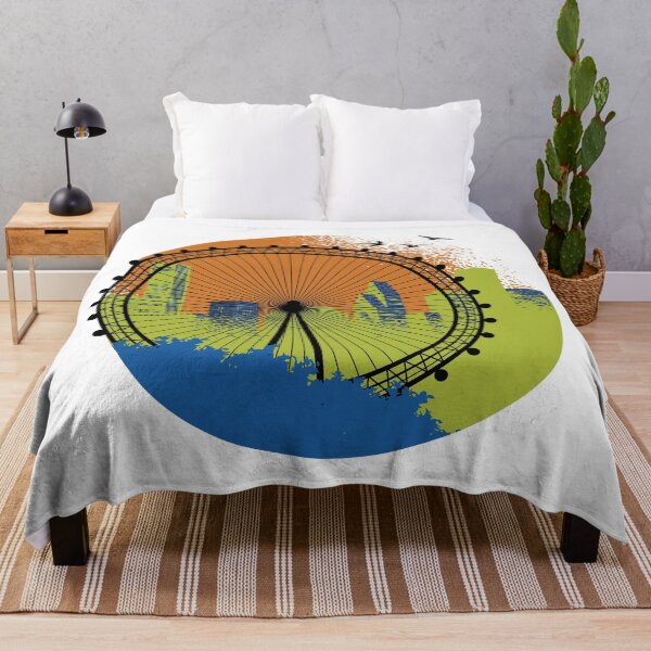 Item preview, Ferris wheel with skyline in the background. designed and sold by emphatic.