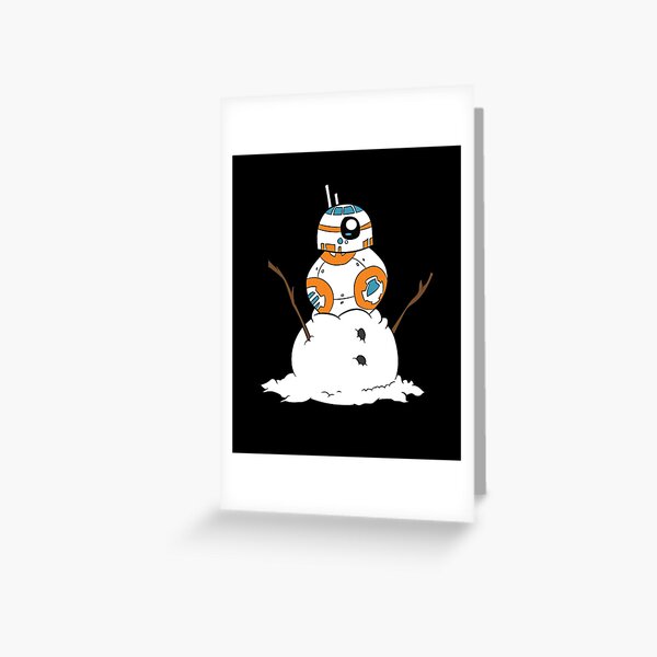 Snowman - robot on snowman Greeting Card